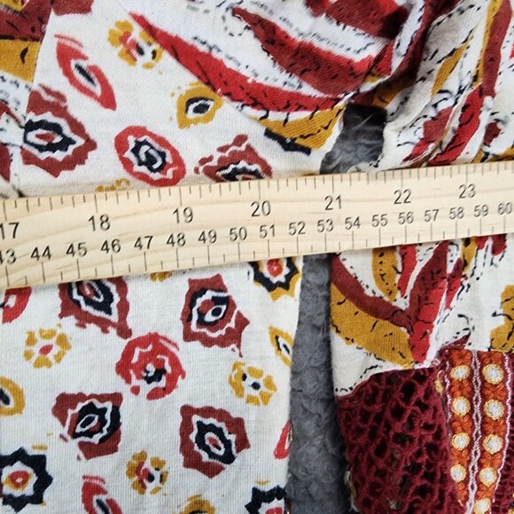 Soft Surroundings Dress Womens Large Brown Fall Print Button Side Knit Dress - Picture 6 of 11